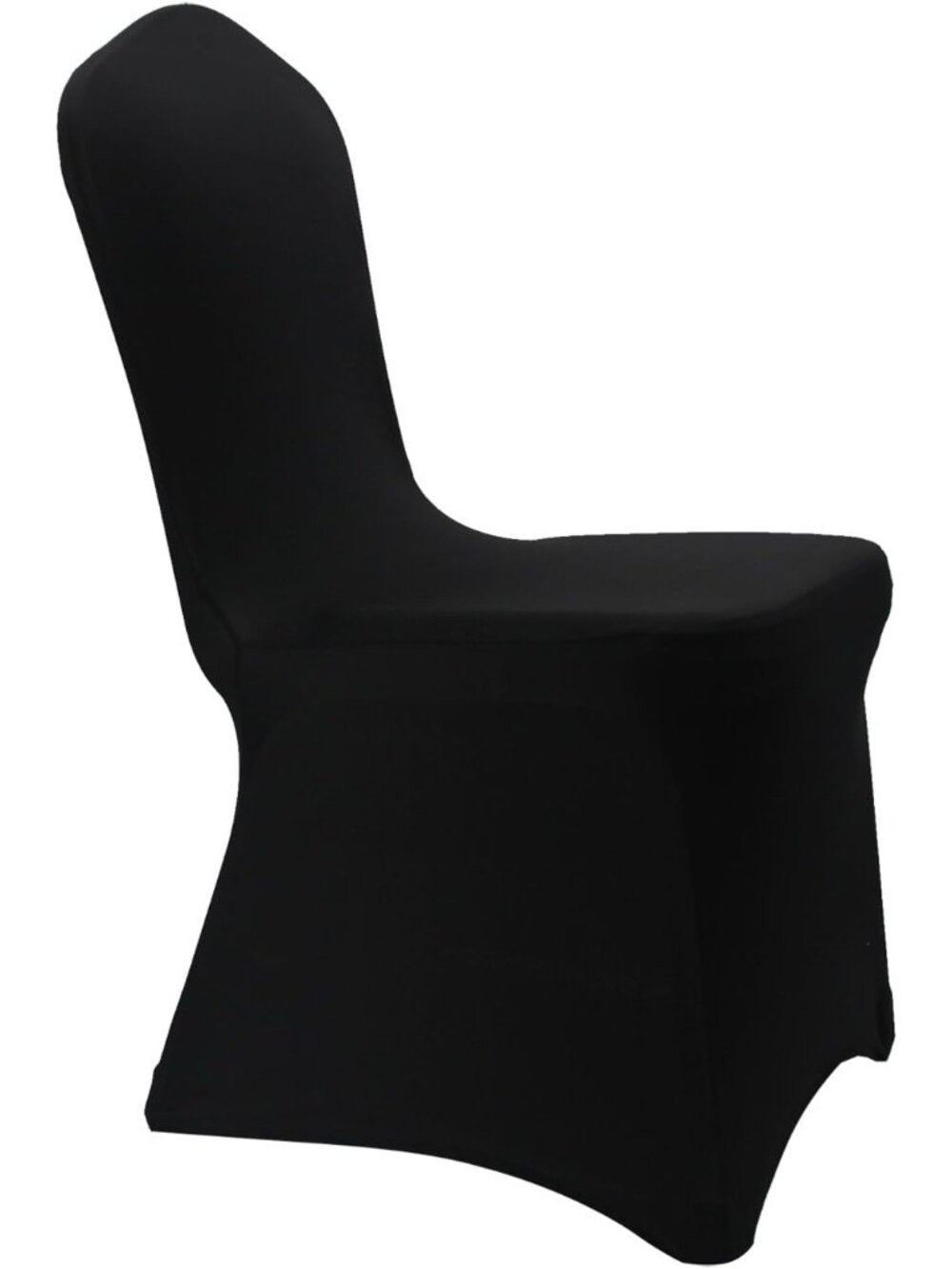 Black Stretch Spandex Chair Covers - 12 pcs Wedding Party Dining Scuba Elastic C